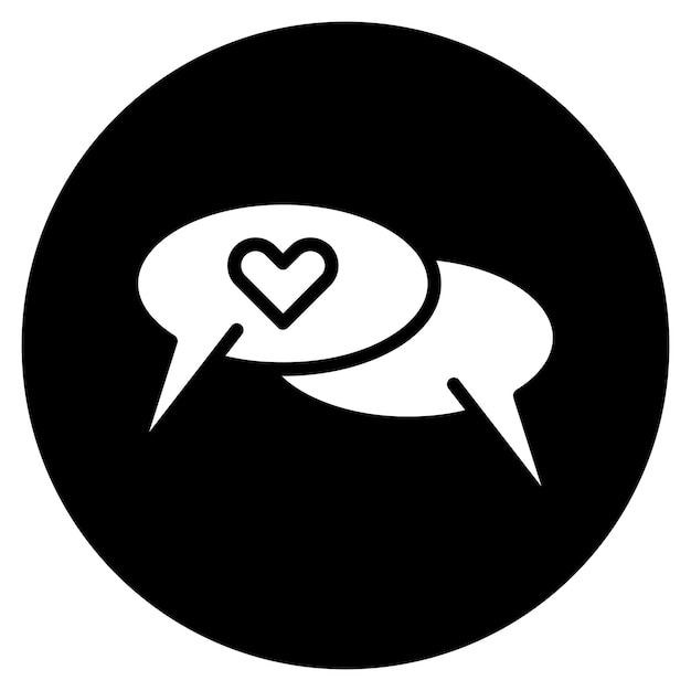 Iconos de vectores de chat de bodas