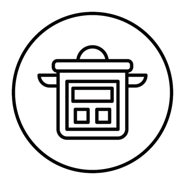 Iconos de vectores de cocinas inteligentes