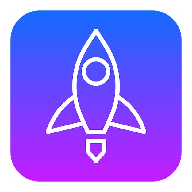 Iconos de vectores de cohetes