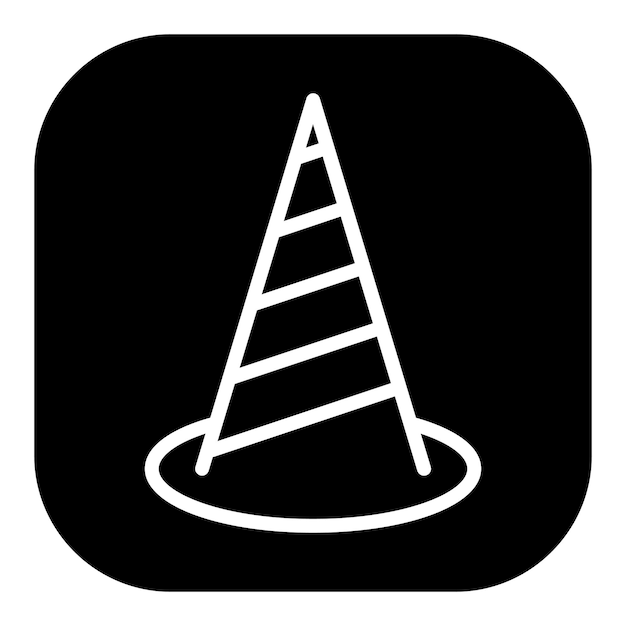 Iconos de vectores de cono de tráfico