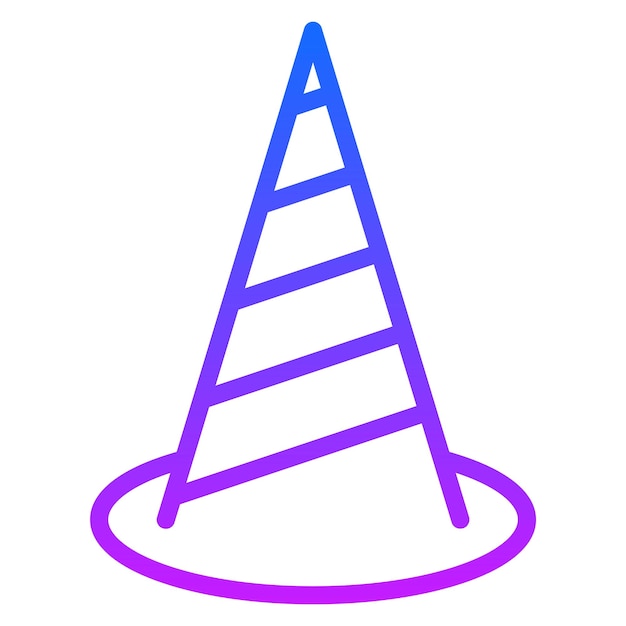 Iconos de vectores de cono de tráfico