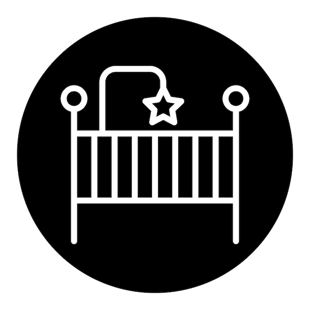 Iconos de vectores de cuna