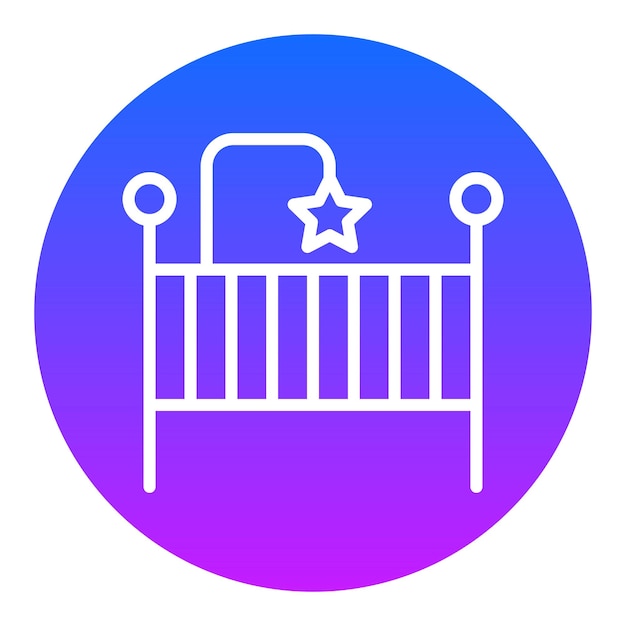 Iconos de vectores de cuna