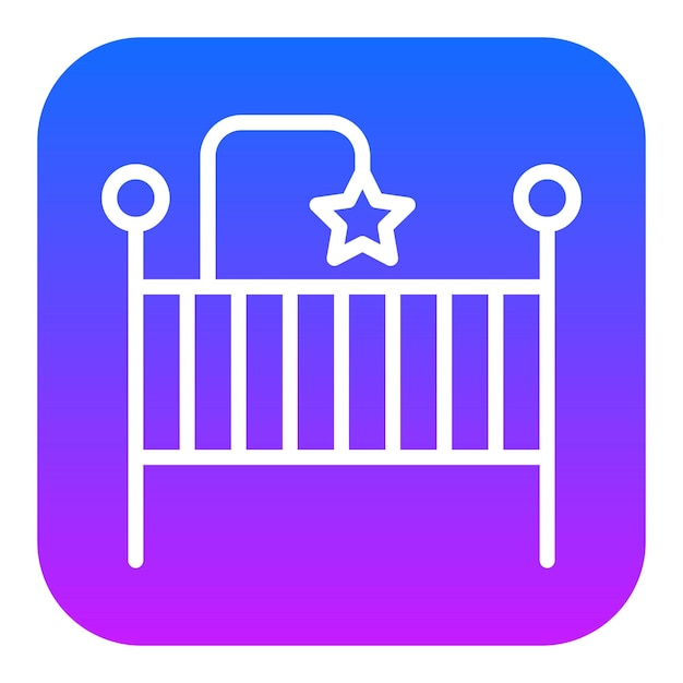 Iconos de vectores de cuna