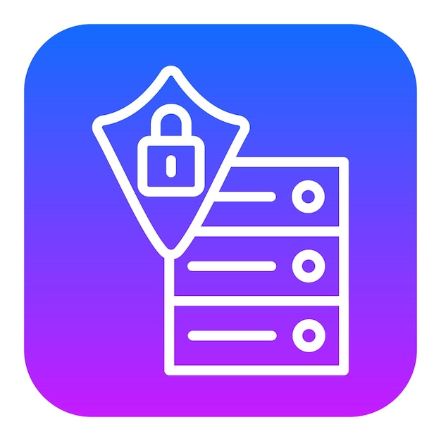 Iconos de vectores de datos de seguridad