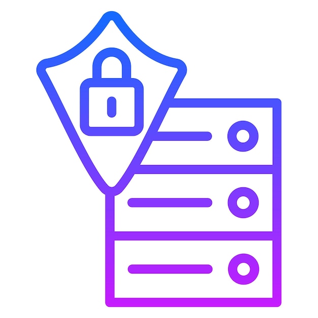 Iconos de vectores de datos de seguridad