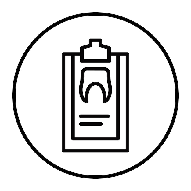 Iconos de vectores dentales de registro
