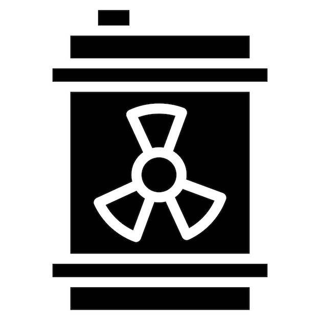 Iconos de vectores de desechos nucleares