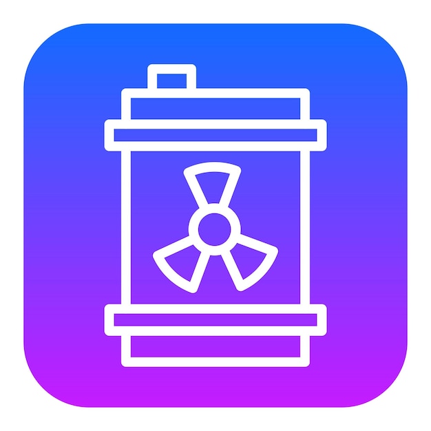 Iconos de vectores de desechos nucleares