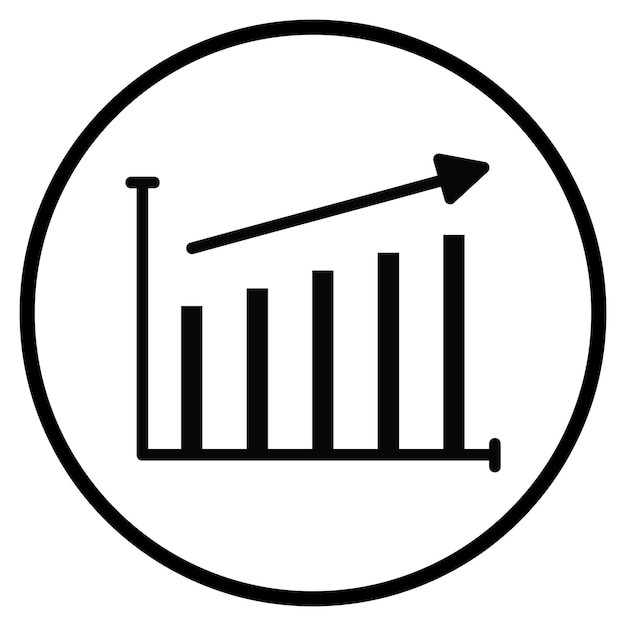 Iconos de vectores del diagrama de crecimiento