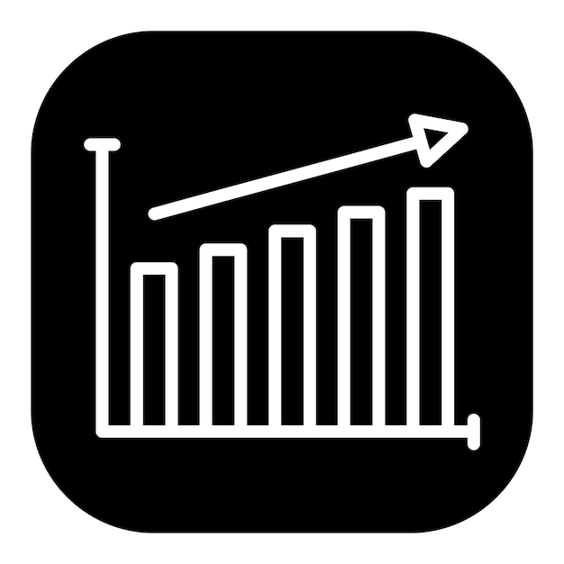 Iconos de vectores del diagrama de crecimiento