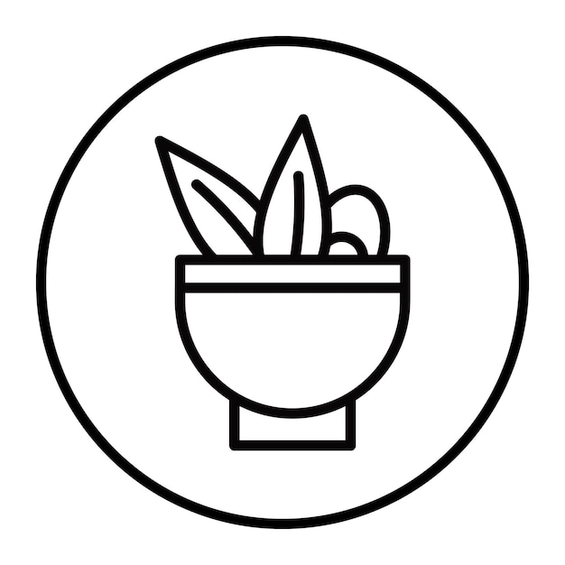 Iconos de vectores de ensalada