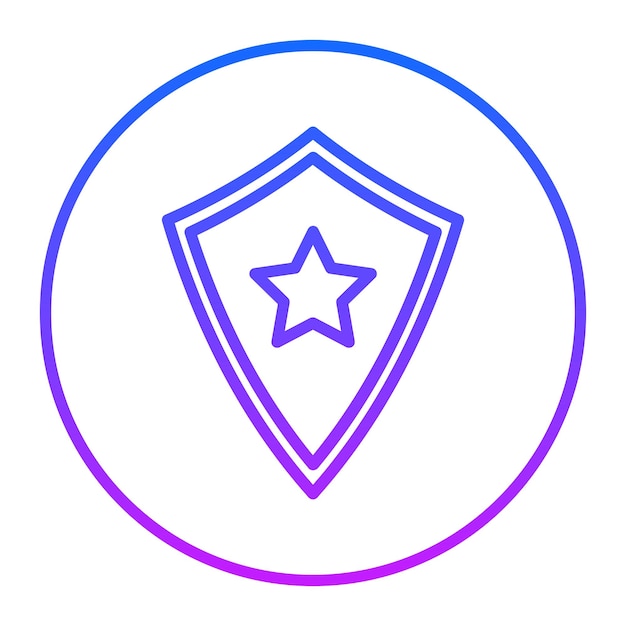 Iconos de vectores de escudo de la policía