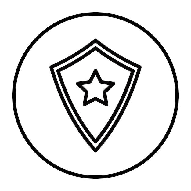 Iconos de vectores de escudo de la policía