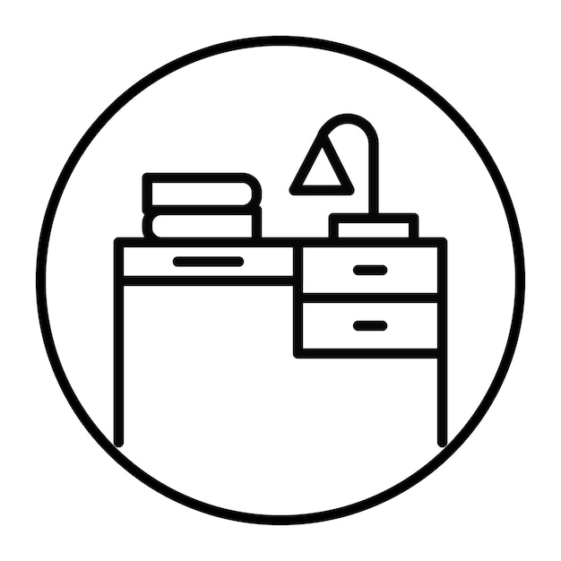 Iconos de vectores de estudio de tablas