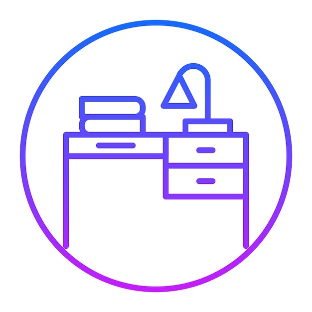 Iconos de vectores de estudio de tablas