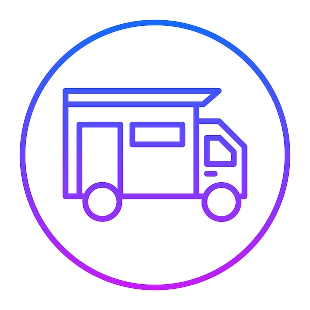Iconos de vectores de furgonetas