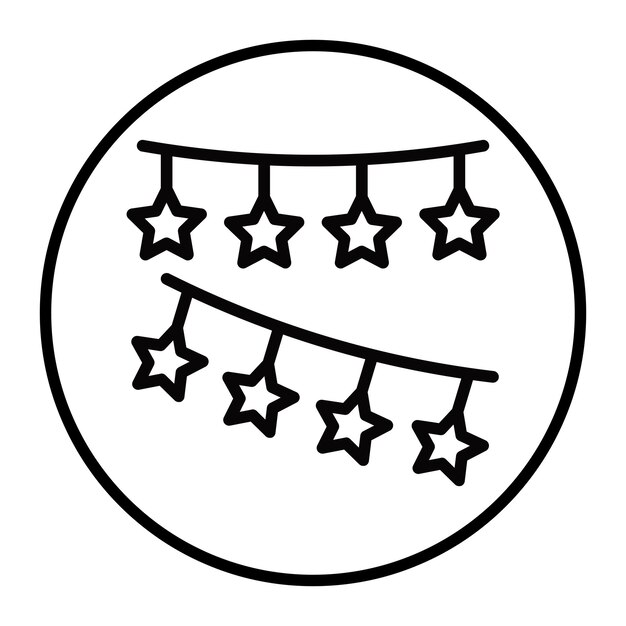 Iconos de vectores de guirnaldas