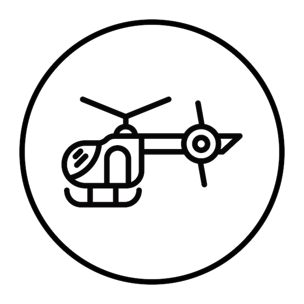 Iconos de vectores de helicópteros
