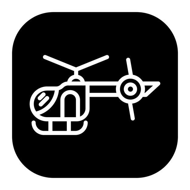 Iconos de vectores de helicópteros