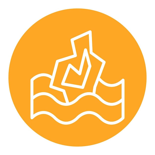 Iconos de vectores de icebergs