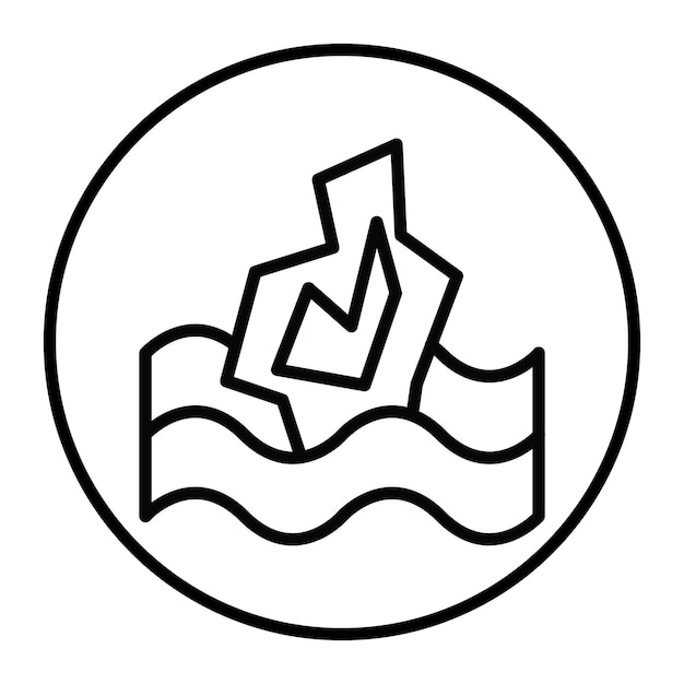 Iconos de vectores de icebergs