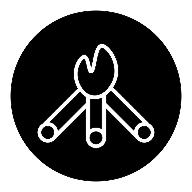 Iconos de vectores de leña