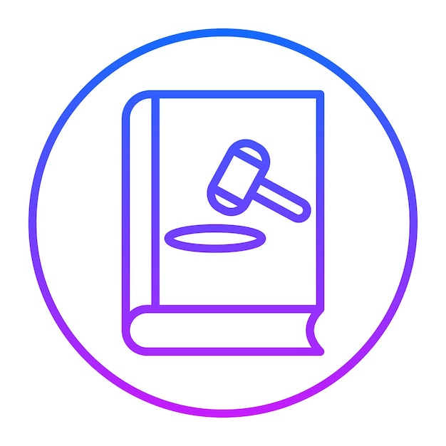 Iconos de vectores de libros de leyes