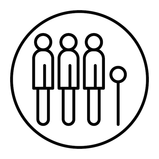 Iconos de vectores de línea de cola