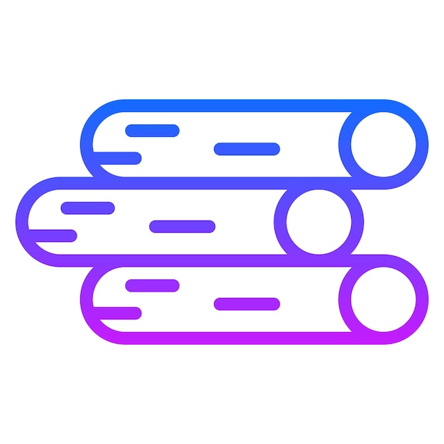 Iconos de vectores de madera