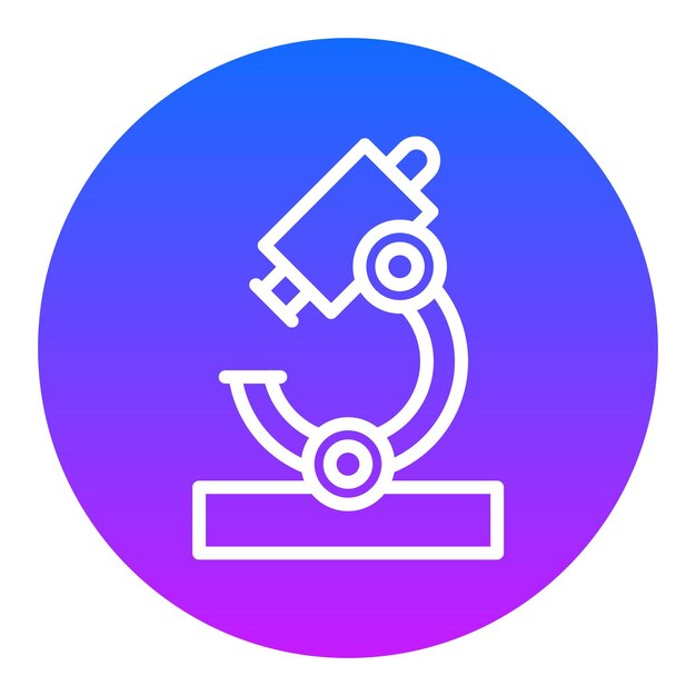Iconos de vectores de microscopio