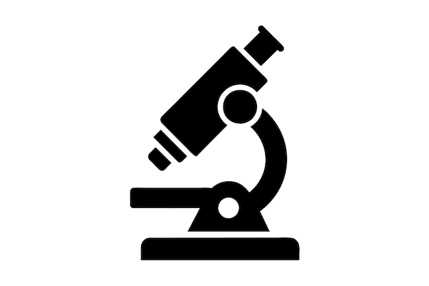 Iconos de vectores de microscopio