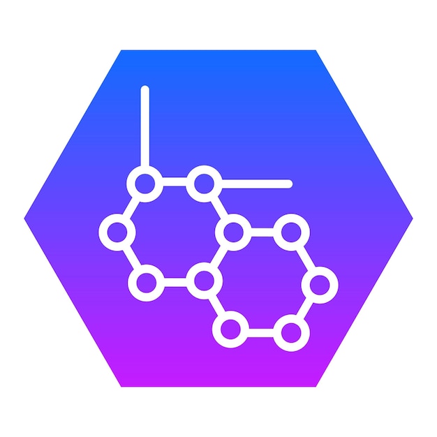Iconos de vectores de moléculas