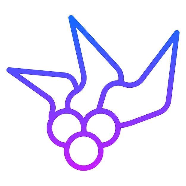 Iconos de vectores de muérdago