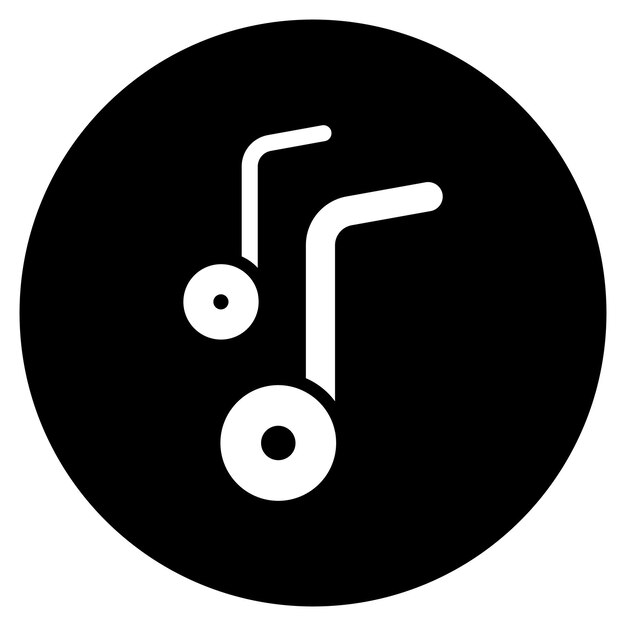 Iconos de vectores de notas musicales