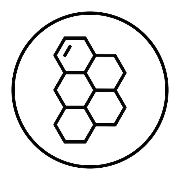 Iconos de vectores de panal de miel