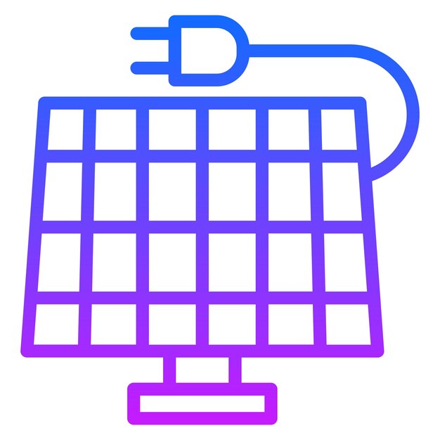 Iconos de vectores de paneles solares