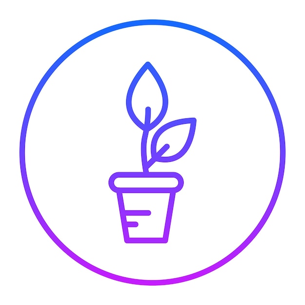 Iconos de vectores de plantas