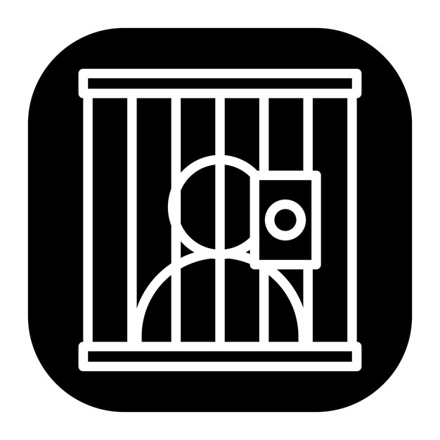 Iconos de vectores de prisioneros
