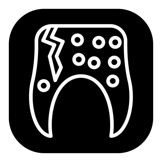 Iconos de vectores de problemas dentales