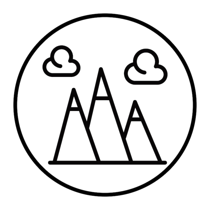Vector iconos de vectores salvajes de montaña
