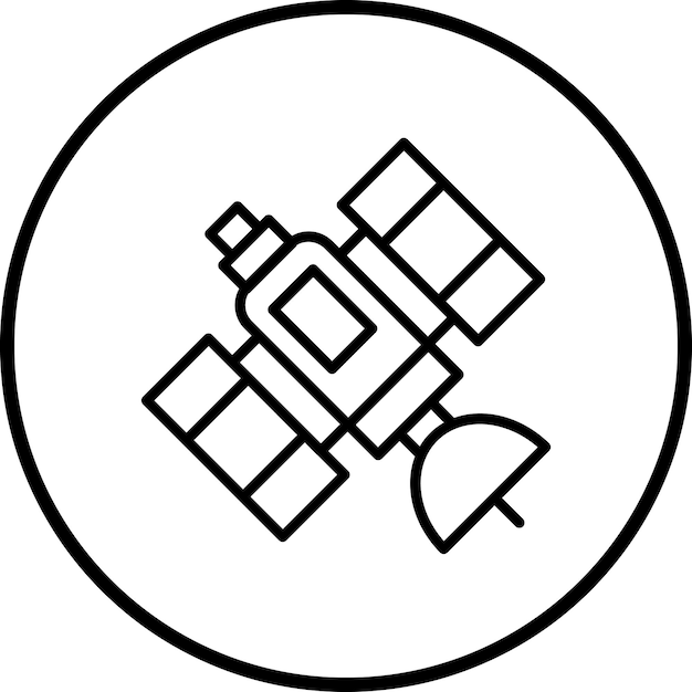 Iconos de vectores de satélites