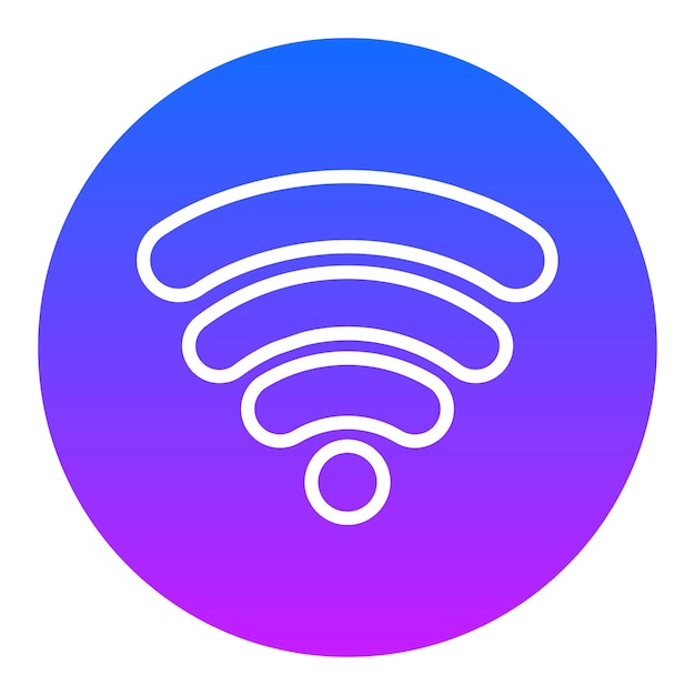 Iconos de vectores de señales WiFi