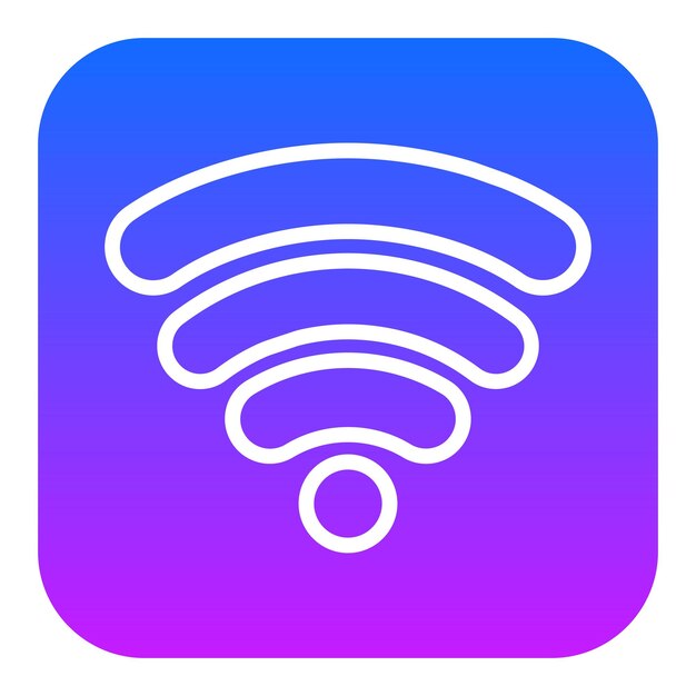 Iconos de vectores de señales WiFi