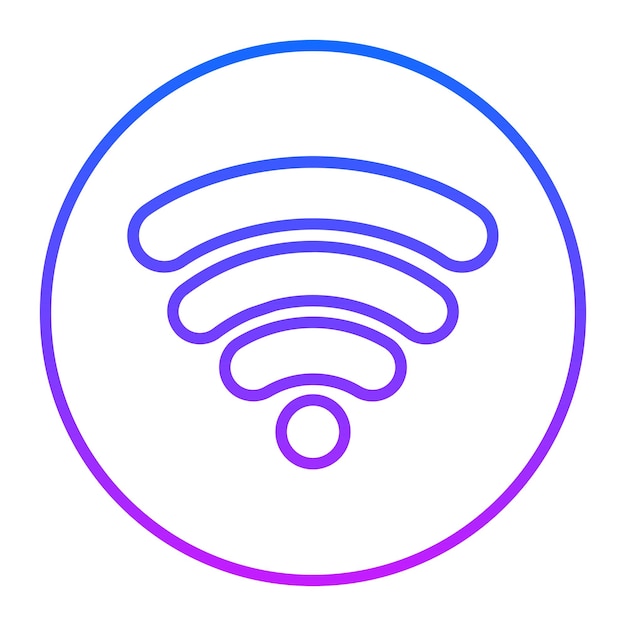 Iconos de vectores de señales WiFi