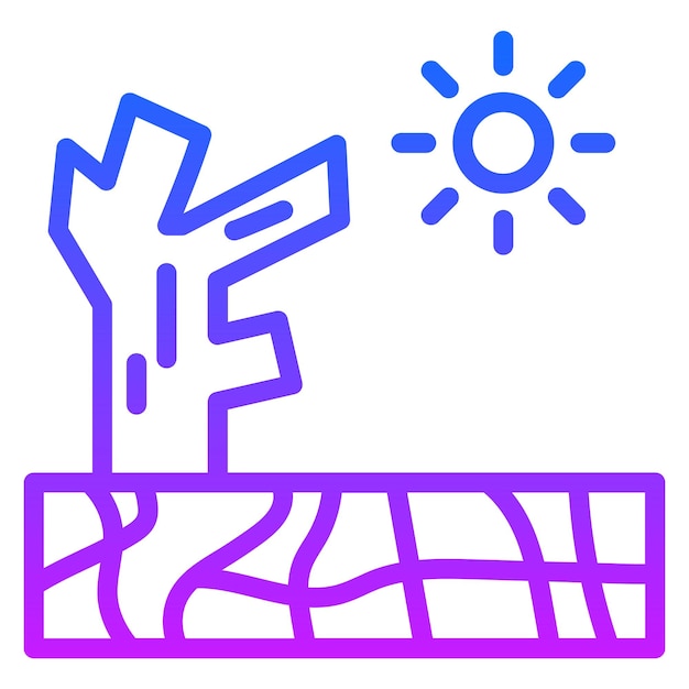 Iconos de vectores de sequía
