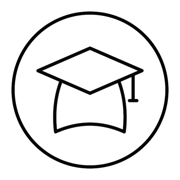Iconos de vectores de sombrero de graduado