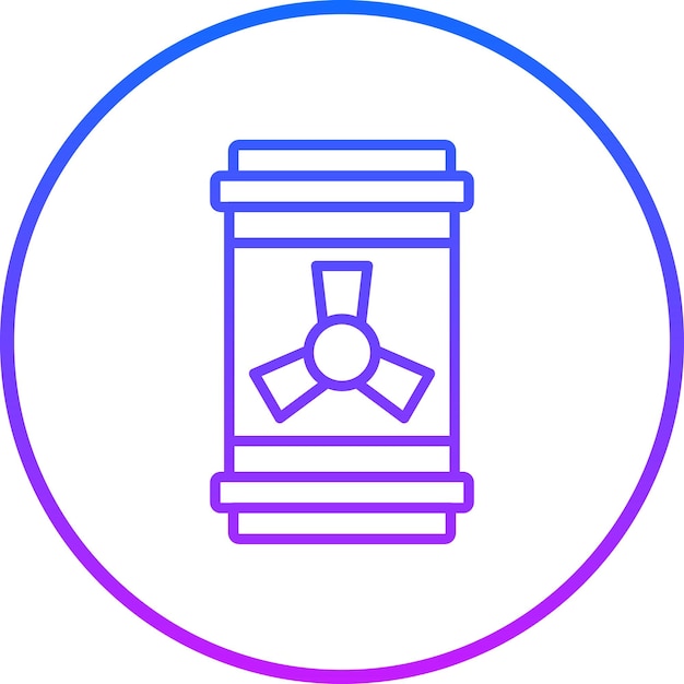 Iconos de vectores de tanques nucleares
