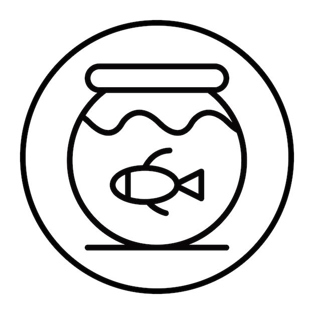 Iconos de vectores de tanques de peces
