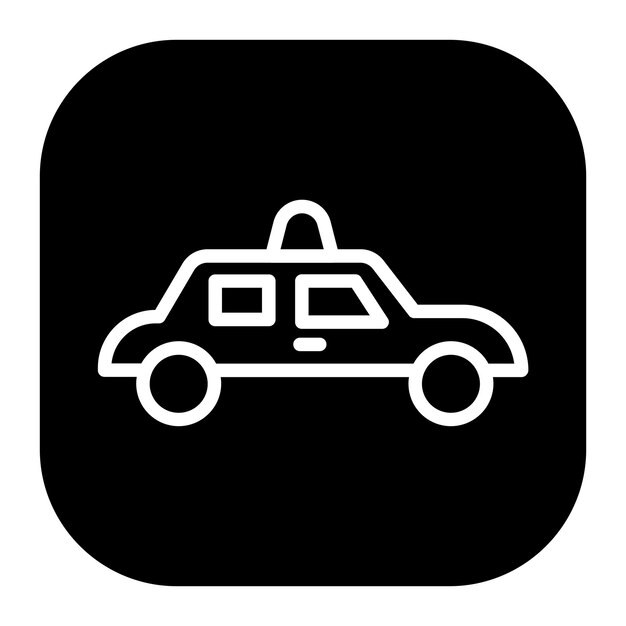 Iconos de vectores de taxis